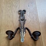 Patinated bronze wall lamp in louis XVI ribbon style