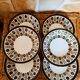 6 soup plates walnut model by Boch