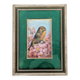 Vintage oil painting signed, robin, distressed frame.