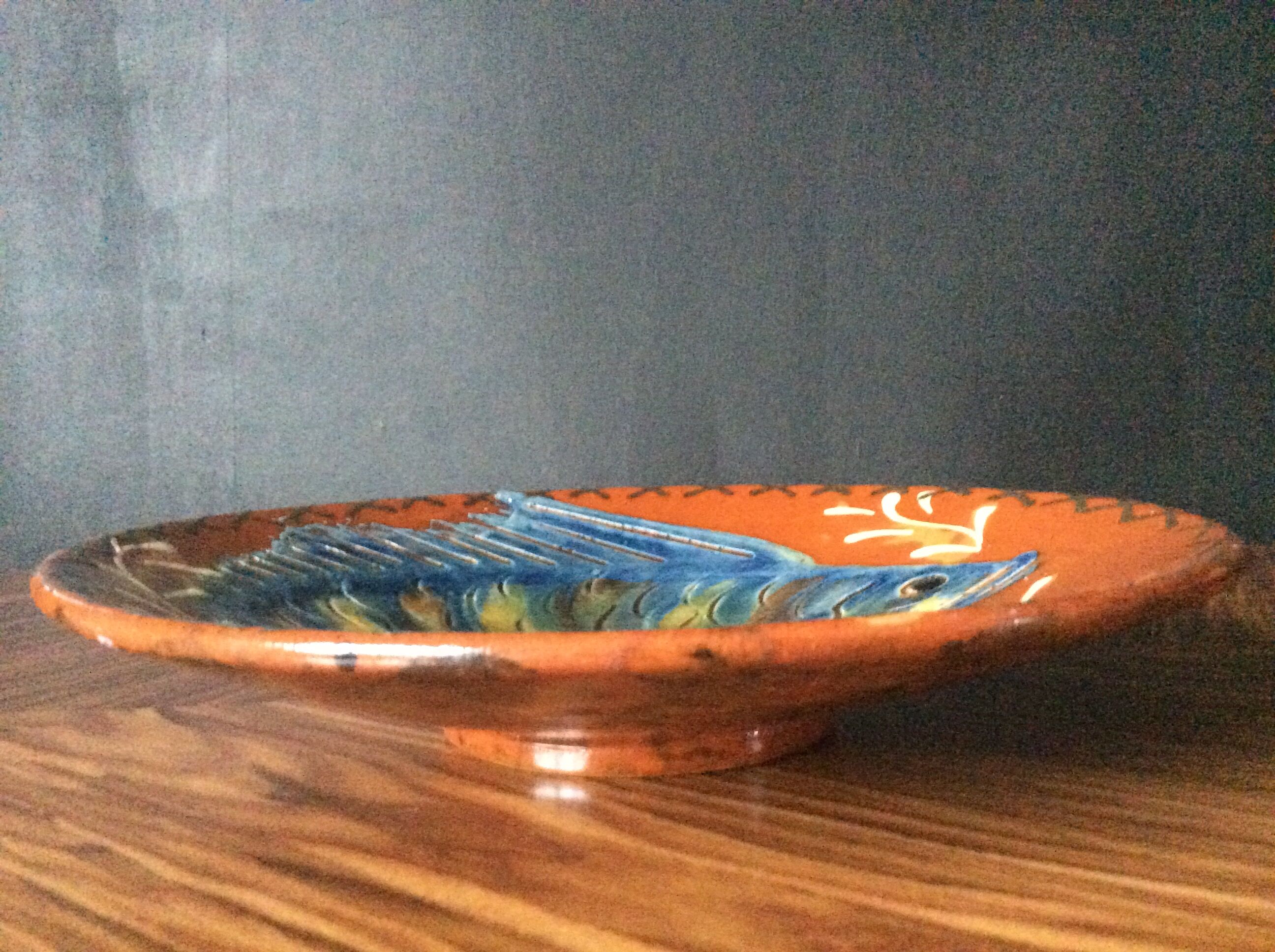 Vintage Vallauris ceramic plate 60-70