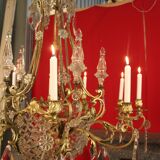 Bronze lustre and crystal 19th