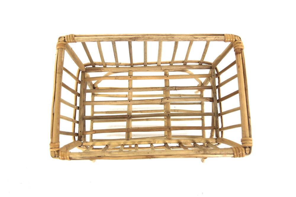 Scandinavian indoor planter in rattan, Sweden, 1960