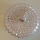 Round ceiling lamp in structured glass vintage 60s-70s