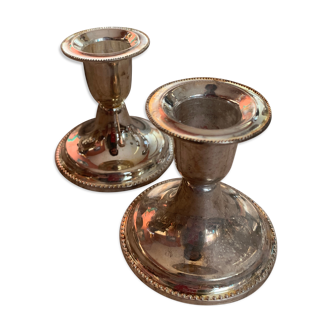 Silver-plated candlesticks