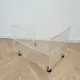 Vintage coffee table in plexiglass from the 1970s.