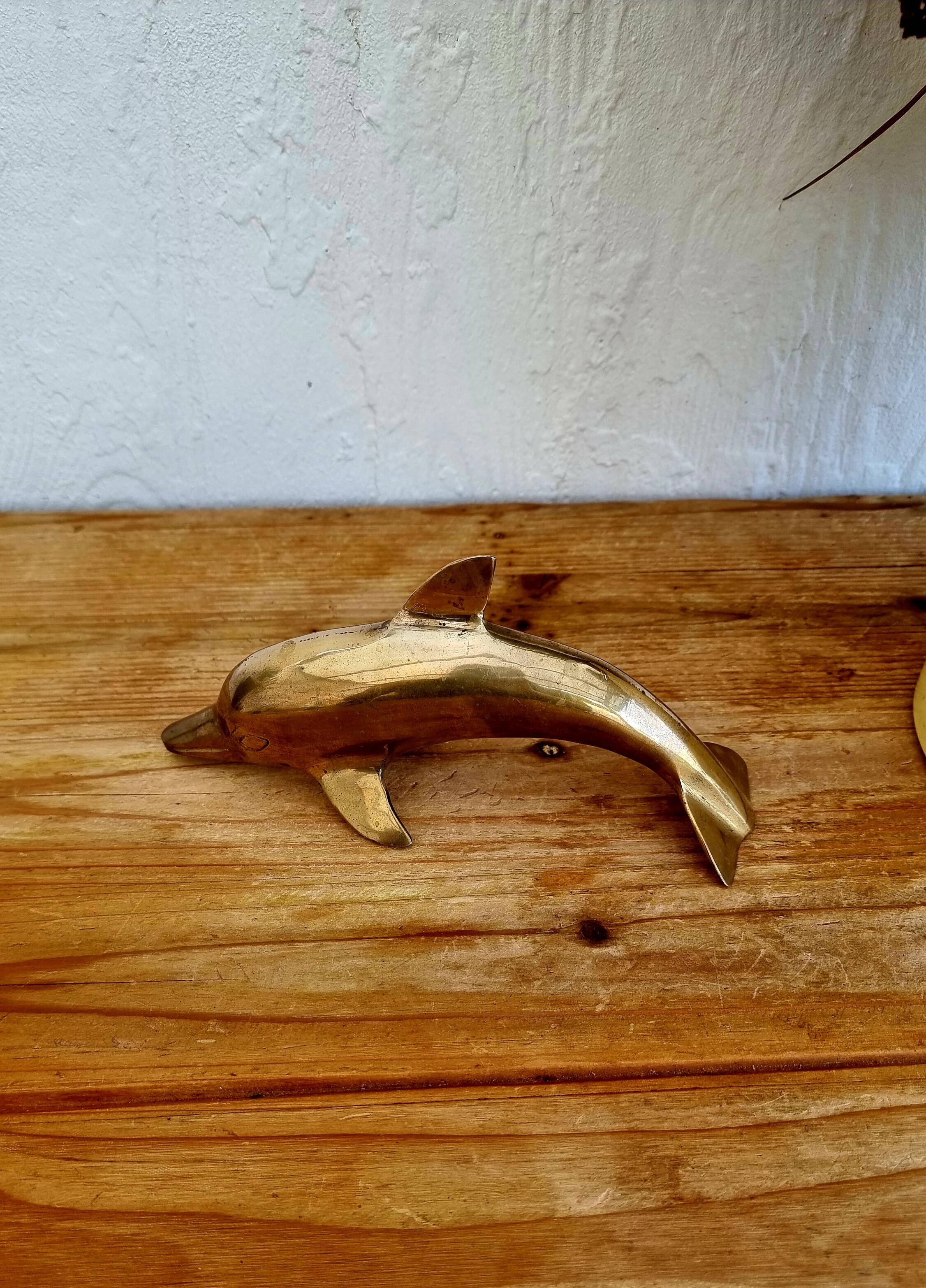 Vintage brass dolphin
