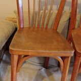 Série de 3 anciennes chaises de bistrot Baumann en bel état