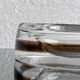 Timeless Murano glass valet tray in clear and brown glass 1970's