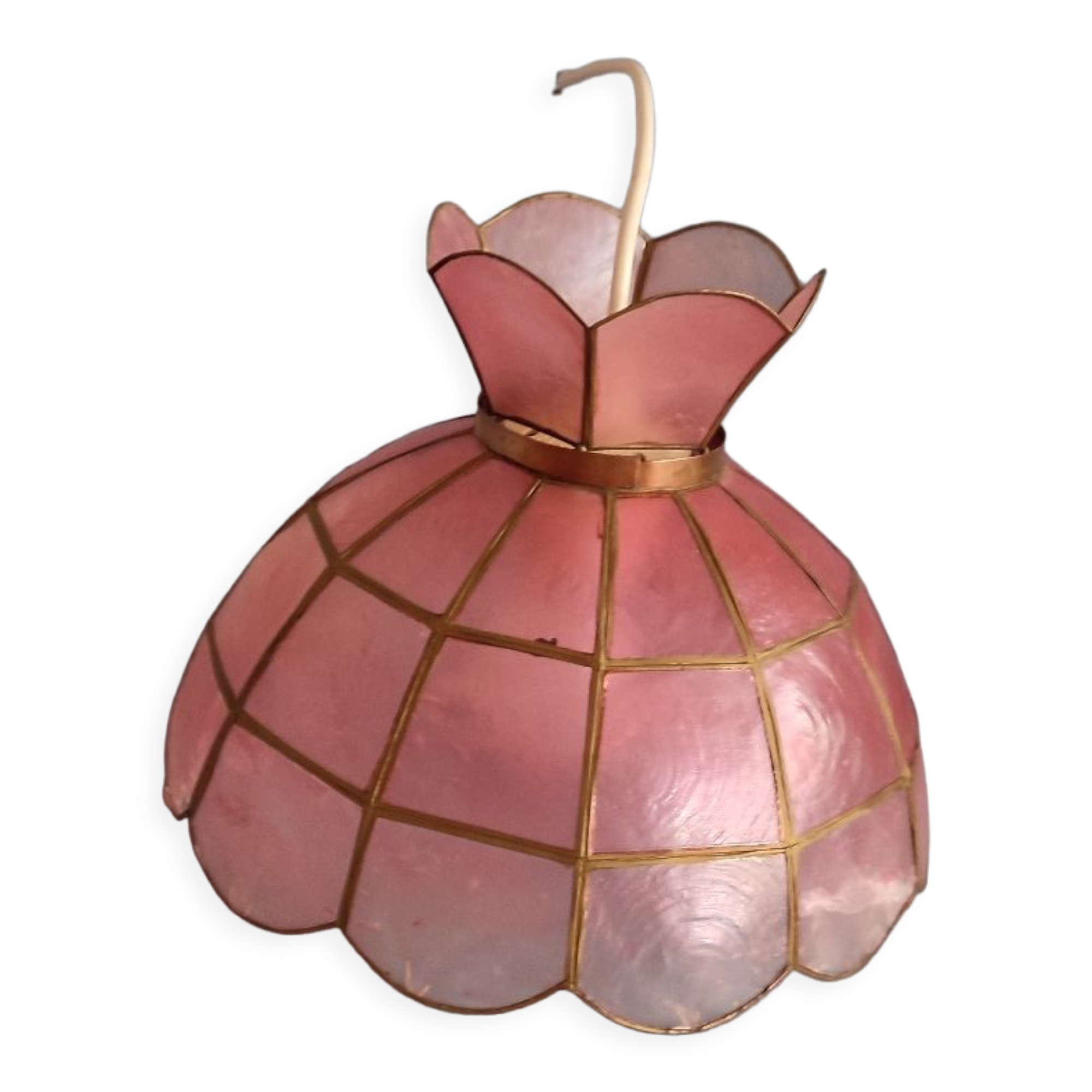 Pink mother-of-pearl chandelier