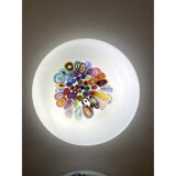 Murrine sphere in glass with multicolored murrine