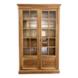 Large display case in solid walnut and oak