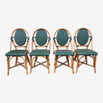 4 vintage parisian bistro chairs