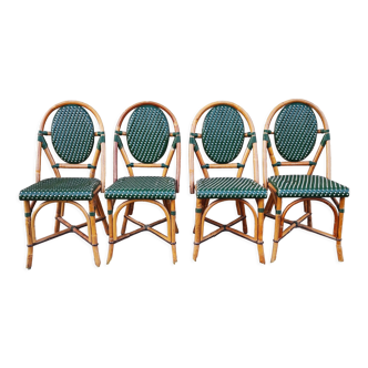 4 vintage parisian bistro chairs