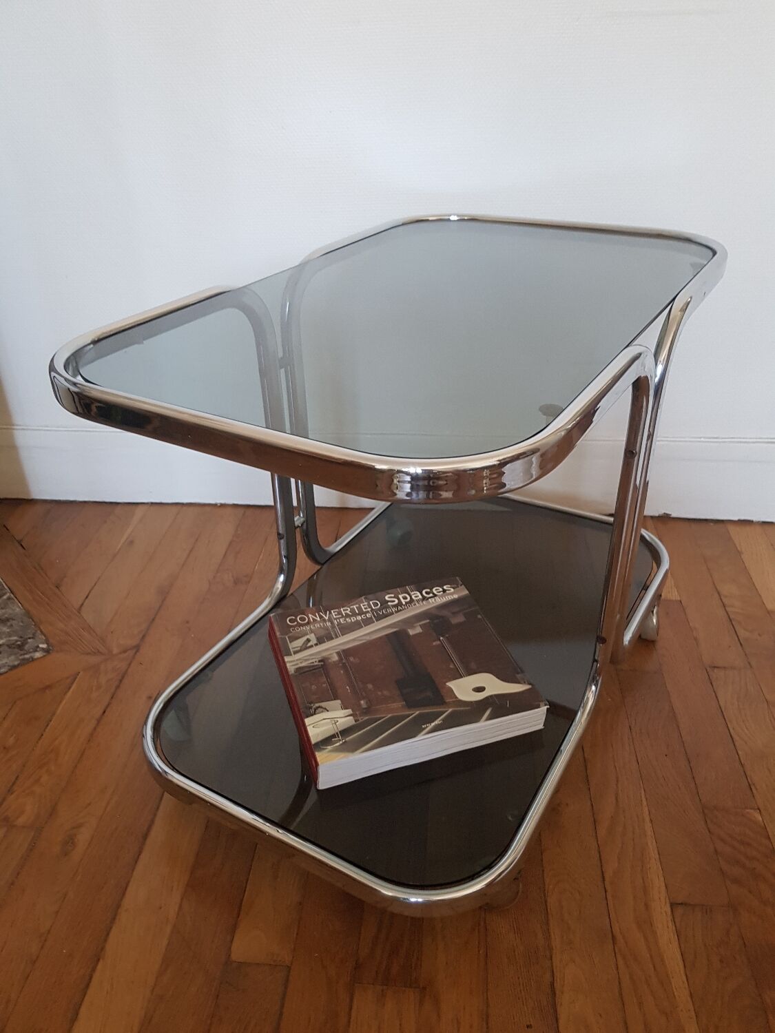 Metal and glass coffee table