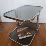 Metal and glass coffee table