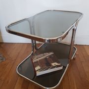Metal and glass coffee table