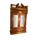 Armoire étagère en chêne tête de lion