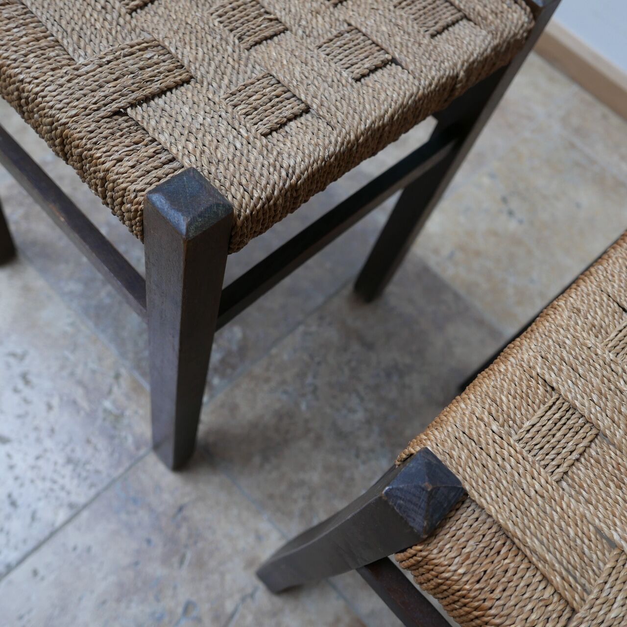 Mid-century german cord stool