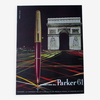 Ancienne publicité stylo PARKER 61