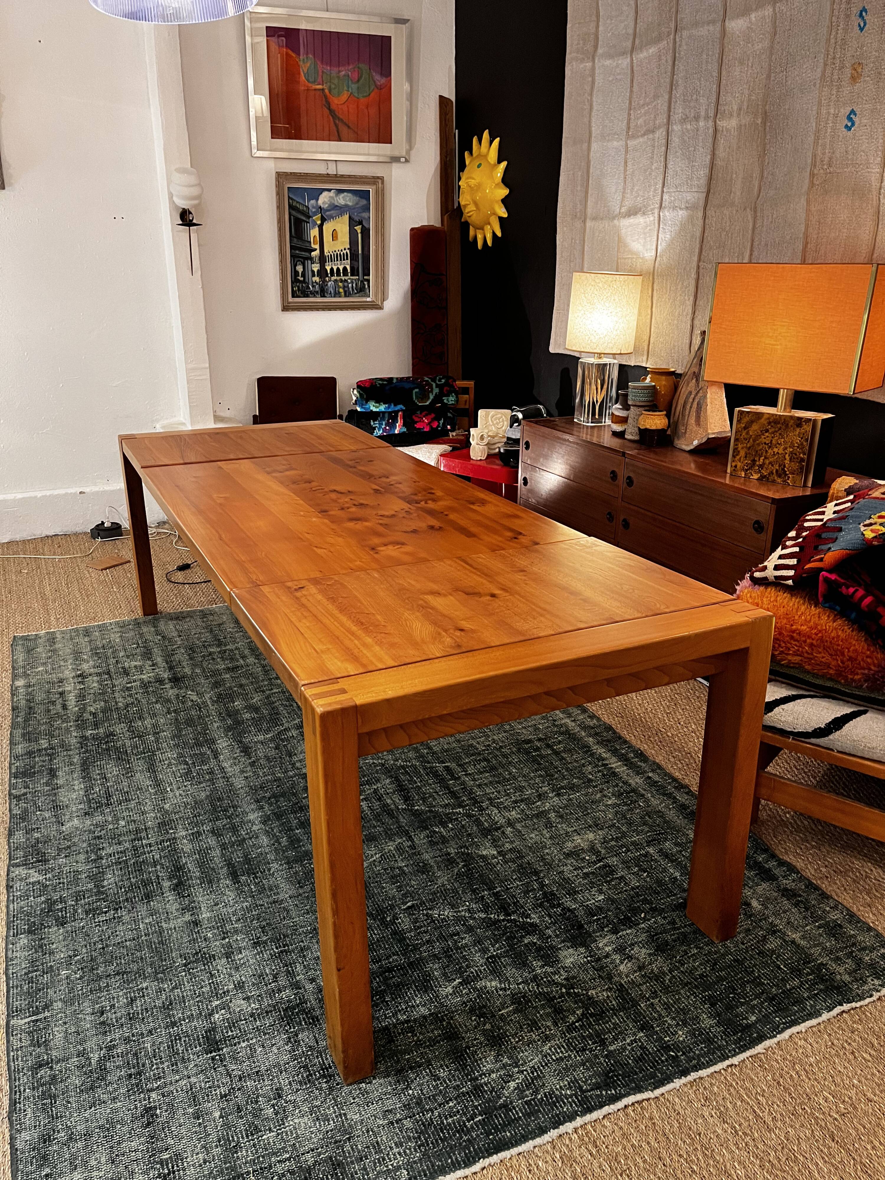 Solid elm dining table