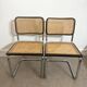 Pair of Cesca chairs B32 Marcel Breuer made in Italy