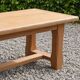 Table basse vintage en chêne style table de ferme – bois naturel – 103 cm