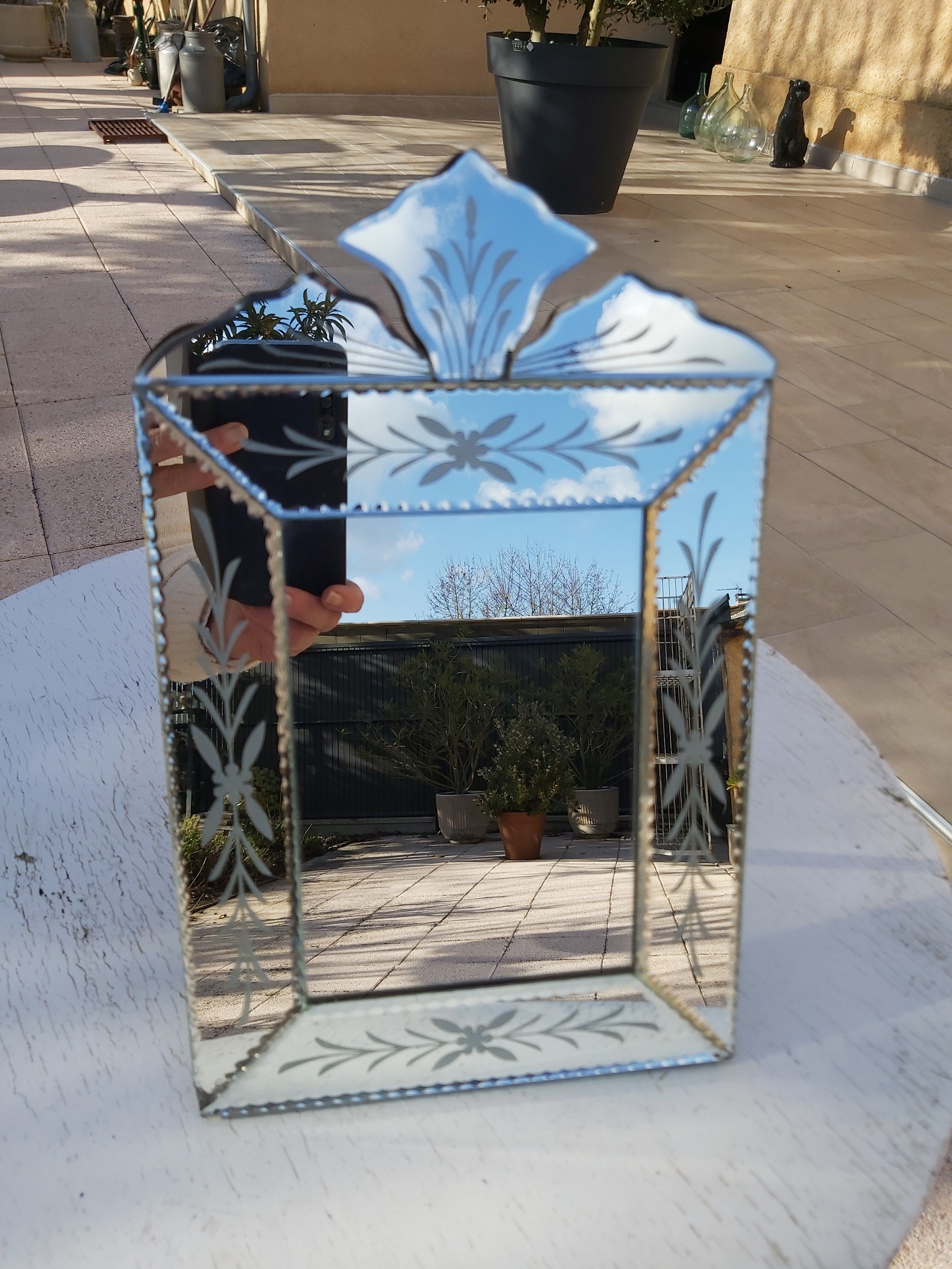 Venetian table mirror - 31x19cm