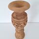 Carved solid wood vase
