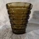 Vase signed Daum Nancy Art Deco Smoked Glass Geometric Decor