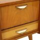 Pair of Fifties Rockabilly Wooden Bedside Tables Vintage Design