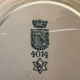 Assiette plate St Amand 4014 décor bleu vert