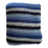 Seventies hand-knitted wool blanket