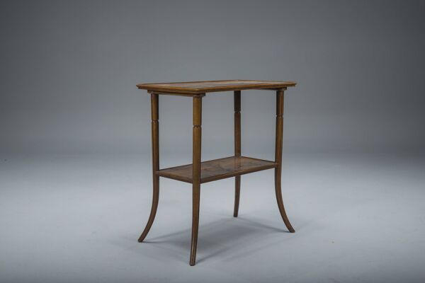 French Art Nouveau Marquetry Table by Emile Galle, 1900s