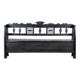Banc ancien en pin, années 1920