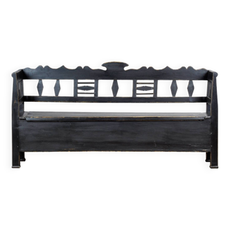 Banc ancien en pin, années 1920