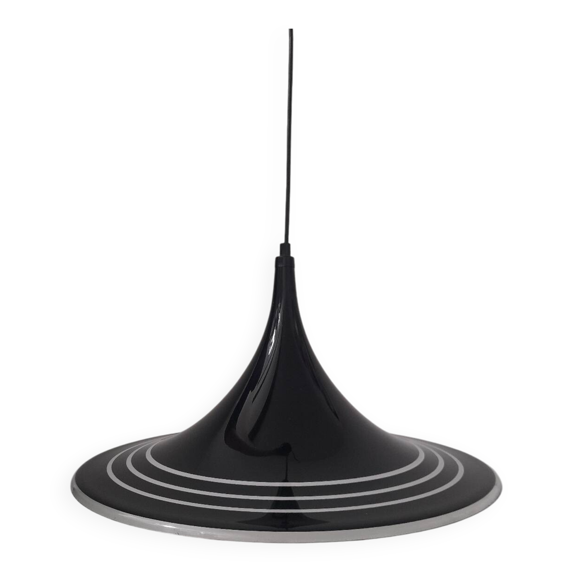 Large Meblo trumpet pendant light from the 70s