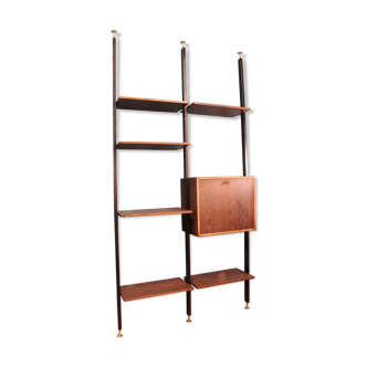 Wall shelf in brass and iron Italy 1950s