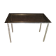 Smoked glass and gold aluminum table from the 70s/80s