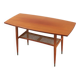 Vintage teak coffee table with double caned top 1960 Denmark