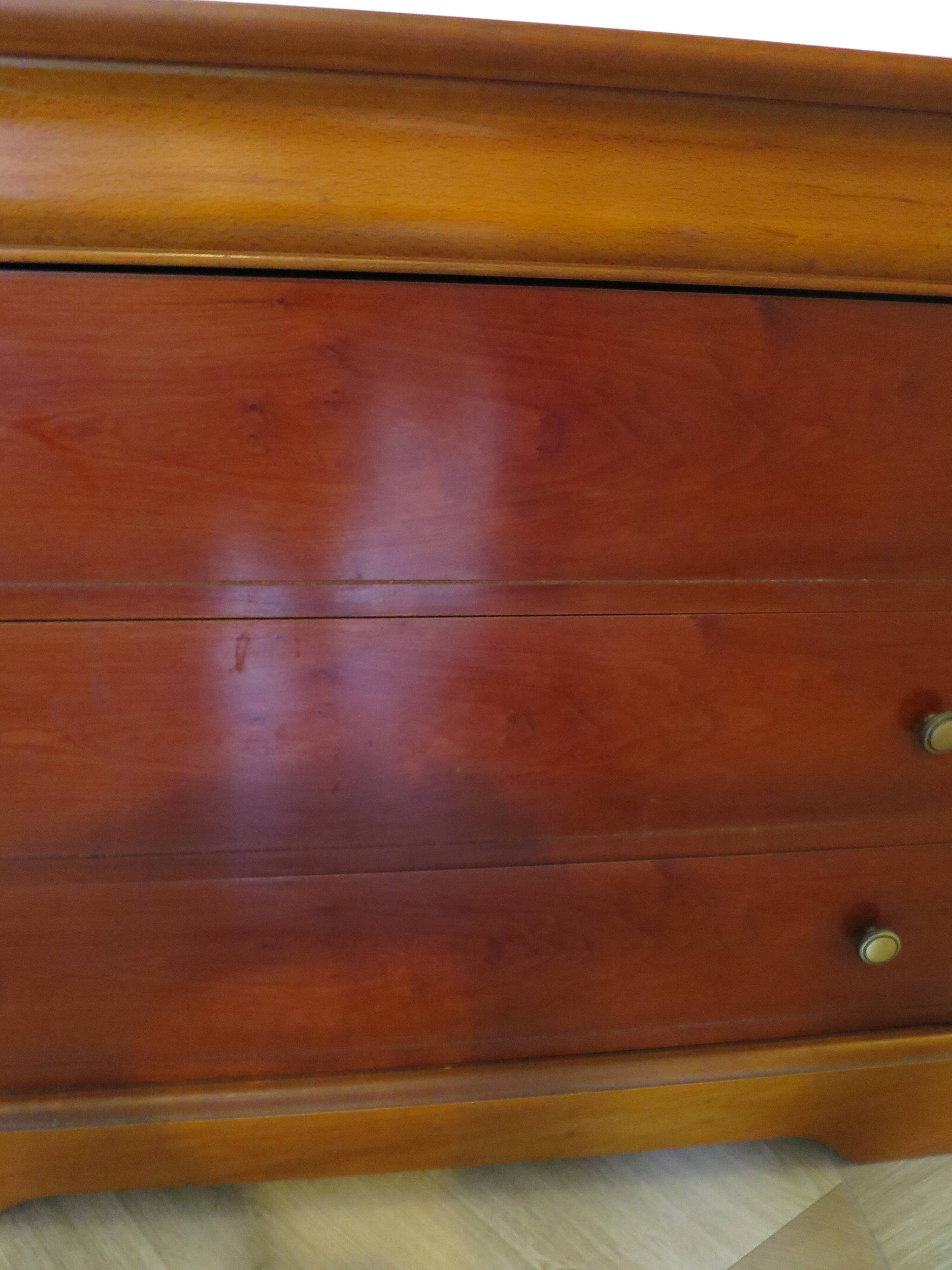 3-drawer chest of drawers with ogee - Louis Philippe style - 80s