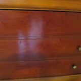 3-drawer chest of drawers with ogee - Louis Philippe style - 80s