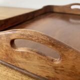 Old large wooden tray
