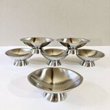 6 Guy Degrenne ice cream cups, 1970s-1980s