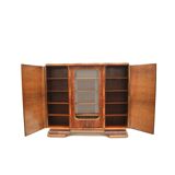 Large vintage burl walnut Art Deco cabinet made in the 1930s