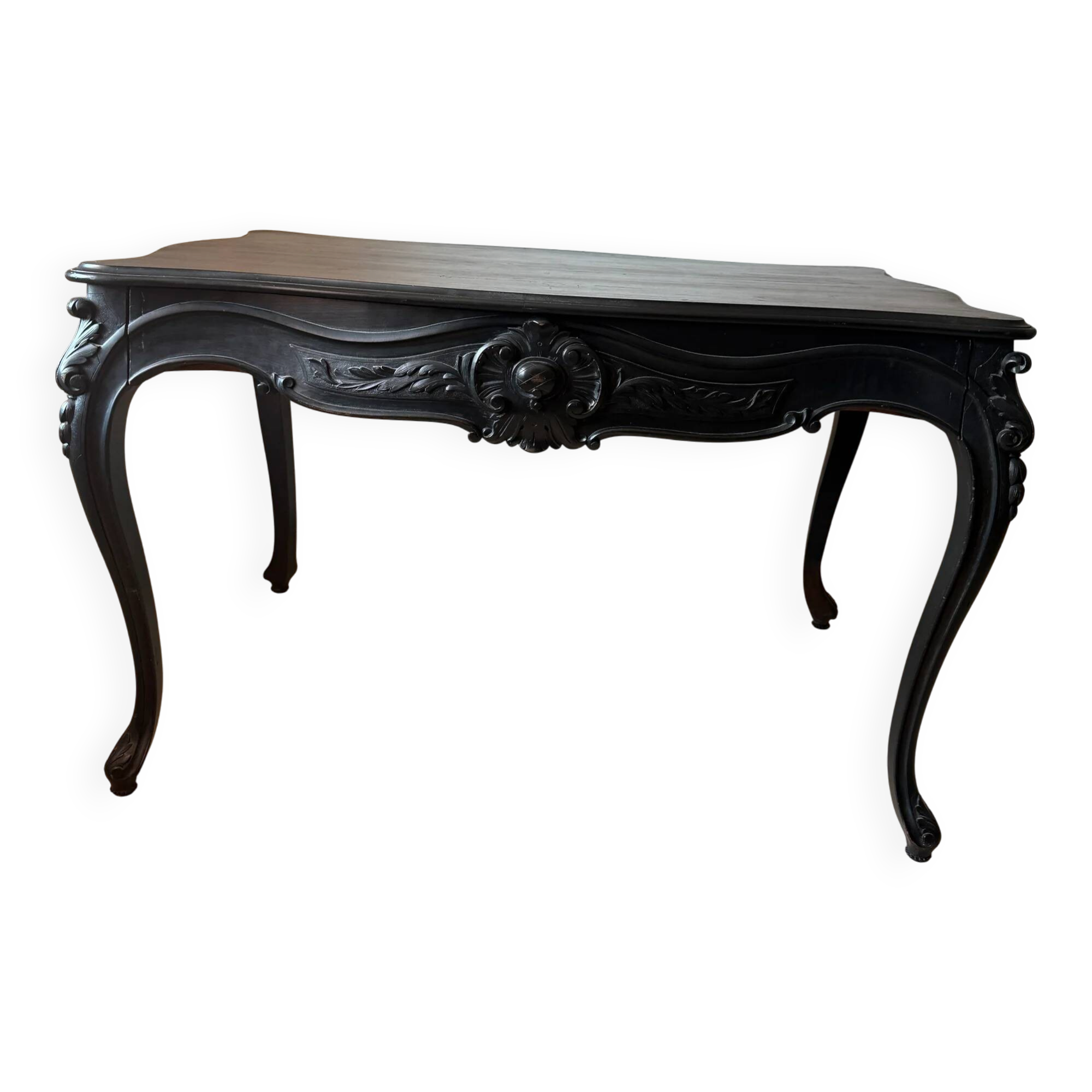 Table à manger  / bureau baroque en hêtre noir