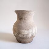 Vallauris, vintage grey terracotta vase