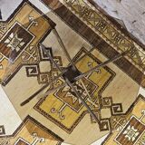 Table basse octogonale verre fumé 1970