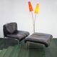 Siège en cuir avec chaise longue Ottomane modèle 1200 Eichenberger pour Girsberger