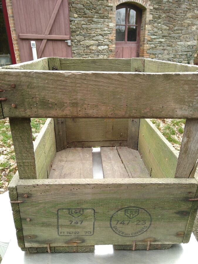 Old Perrier bottles box