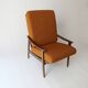 Fauteuil en teck scandinave design vintage des années 70 1970